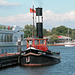 A trip with the steam tug Adelaar: Laying in the harbour of Amsterdam after the trip