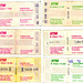 Old public transport tickets of the transport network of The Hague (HTM): multiple fares