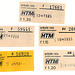 Old public transport tickets of the transport network of The Hague (HTM): Single fares