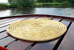 A trip with the steam tug Adelaar: rope on the stern