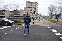 Crossing the street in Utrecht