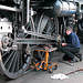 Steam Festival in Simpelveld (Limburg): Emergency repair on an engine