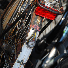 The rear end of an Union bicycle