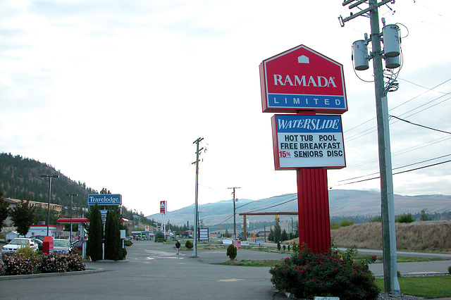 Canadian images: sign of the motel in Merritt where I slept