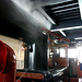 A trip with the steam tug Adelaar: Collapsible funnel of the Adelaar