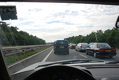 A weekend in the Eifel (Germany): Stuck in traffic on the A12/A50