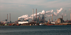 View of the steelworks Corus at IJmuiden