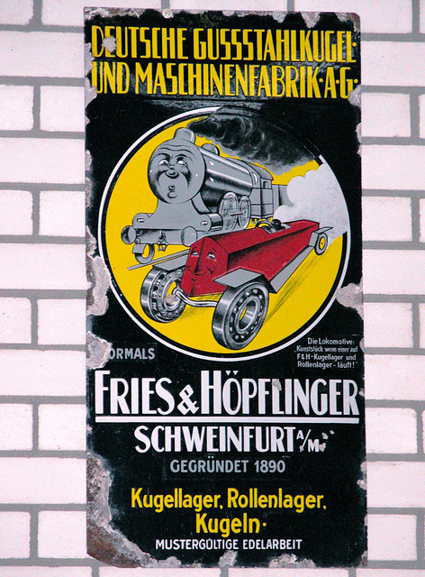 Ford museum: Advertisement for Fries & Höpflinger ball bearings
