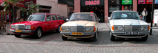 Oldtimer day in Emmen: Mercedes-Benz W123s