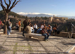 Granada- Albaicin- Enjoying the View from St. Nicholas Mirador