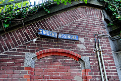 Old streetname sign in Haarlem