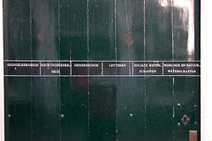 Names of the faculties on the door of the Academy building