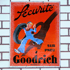 Ford museum: advertisement for Goodrich tyres