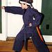 Gabriel Striking a Ninja Pose
