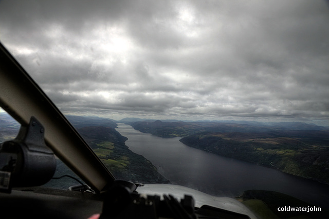 Loch Ness from above Dores