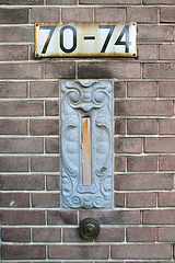 Closed letter box of the university