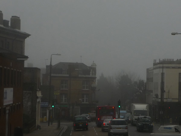 York Way in the fog