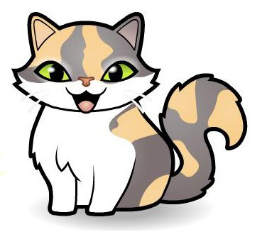 Leeloo as a cartoon kitteh