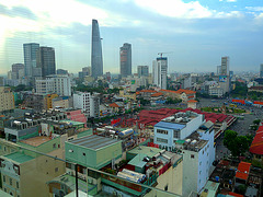 Ho Chi Minh City from the Golden Central Hotel Restaurant