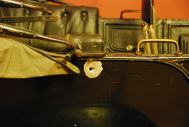 Heeresgeschichtliches Museum – Bullet hole in the car of Franz Ferdinand