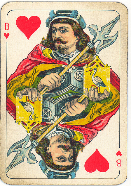 Dutch playing cards from 1920-1927: Jack of Hearts