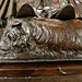 all hallows barking, london,dog on tomb effigy of tubby clayton, founder of toc h,  1972, fibreglass by cecil thomas