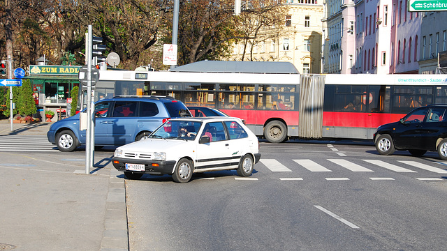 Cars in Vienna: Car pretending to be a pedestrian