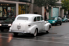 Cars in Montreal: 1940s Cadillac on wedding duty