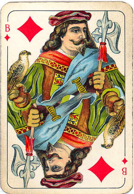 Dutch playing cards from 1920-1927: Jack of Diamonds