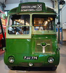 London Transport Museum: Leyland Green bus