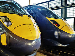 high speed trains, st.pancras, london
