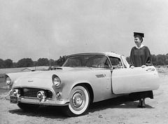 1956 T-Bird on Graduation Day