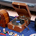 Old record players at market today