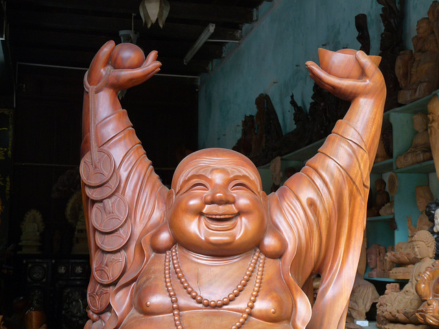 Wood-carving of Buddhist Deity