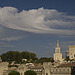 Swirly sky over Avignon