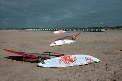 Abandoned windsurfing boards