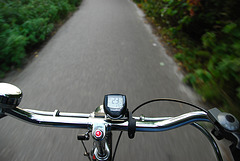 My bike ride home: travelling at 23.1 km/h