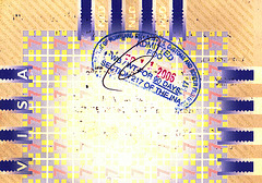 Last days of my old passport: US Homeland Security stamp