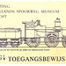 Ticket to the national Dutch railway museum