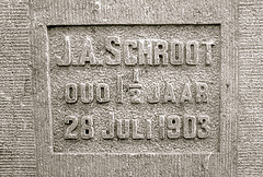 First stone laid by J.A. Schroot (age 1½) on July 28, 1903