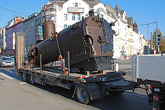 Steam engine on the move