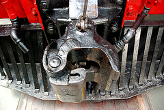 A visit to the National Railway Museum in York: knuckle coupling of the 607