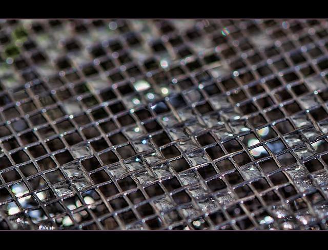Dazzling Droplet-Covered Mesh
