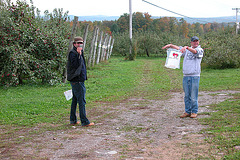 Apple picking with friends in Quebec