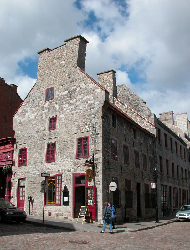 Old house in the Old Harbour of Montreal, Quebec (Canada)
