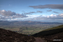 View north into Co. Tipperary from The Vee, Knockmealdown Mountains