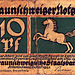Old German money: Emergency money from Brunswick: 10 pfennig from 1921, valid until May 1, 1923