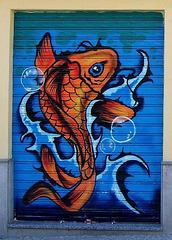 Blue Door with Fish