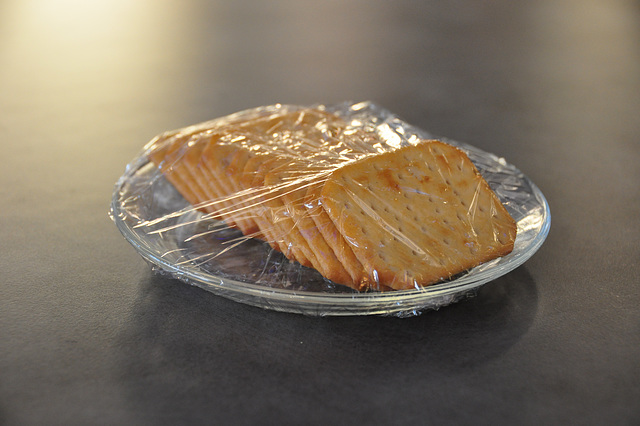 Biscuits in plastic