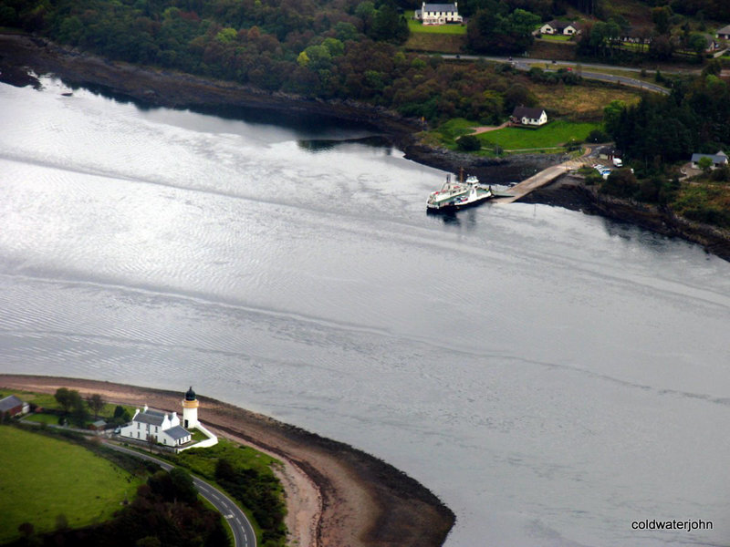 The Coran  Ferry and lighthouse at the bottom of the Great Glen - Loch Linnhe